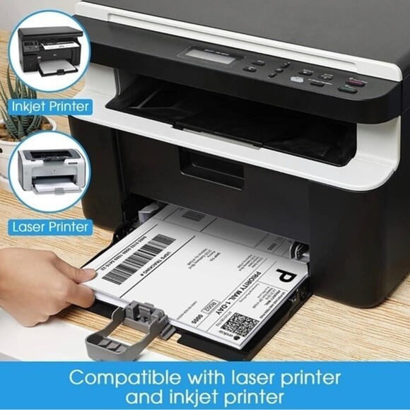 50 Shipping Labels | Inkjet/Laser Printer | 8.5” x 5.5” | Strong Adhesive - Picture 2 of 5